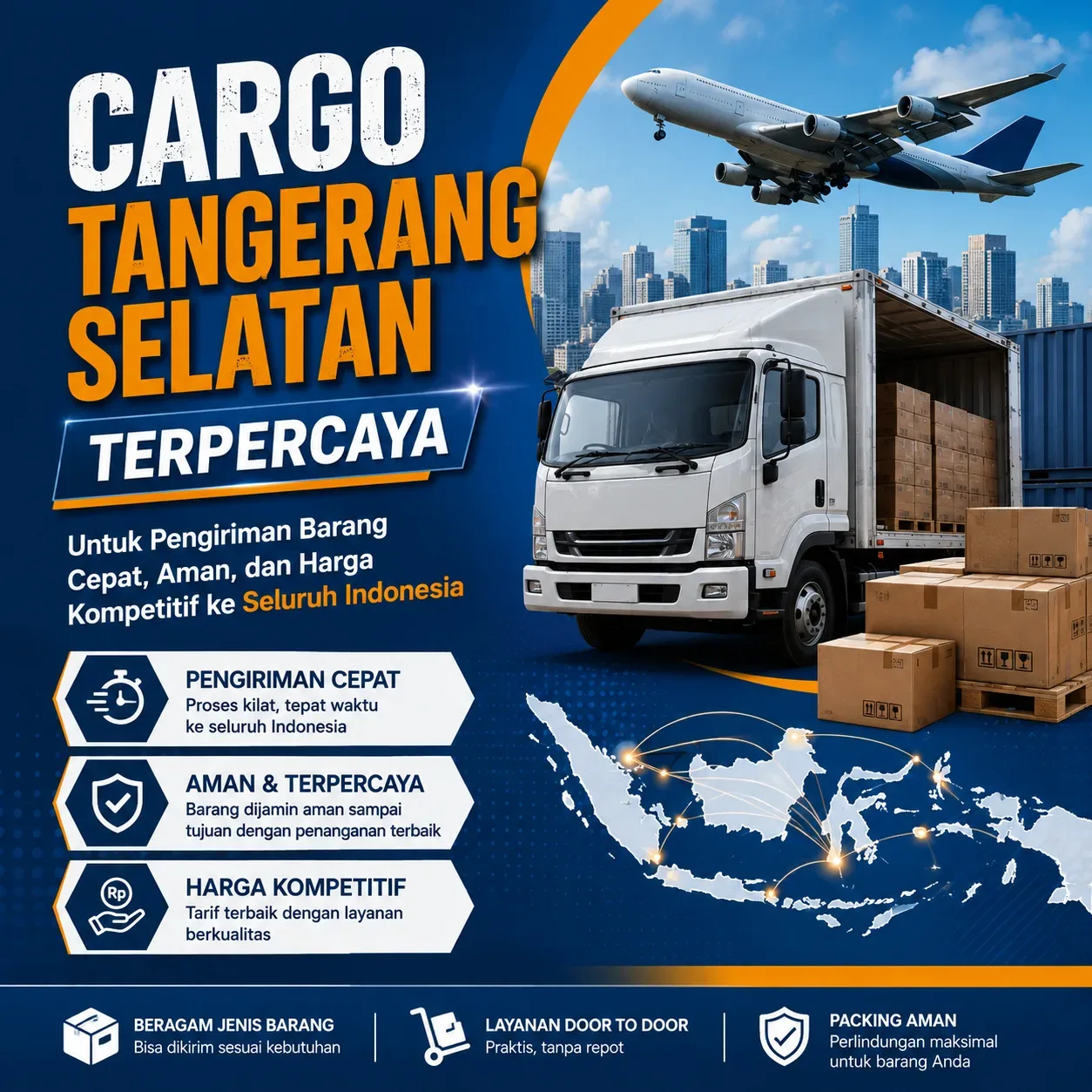 Cargo Tangerang Selatan Terpercaya untuk Pengiriman Barang Cepat, Aman, dan Harga Kompetitif ke Seluruh Indonesia