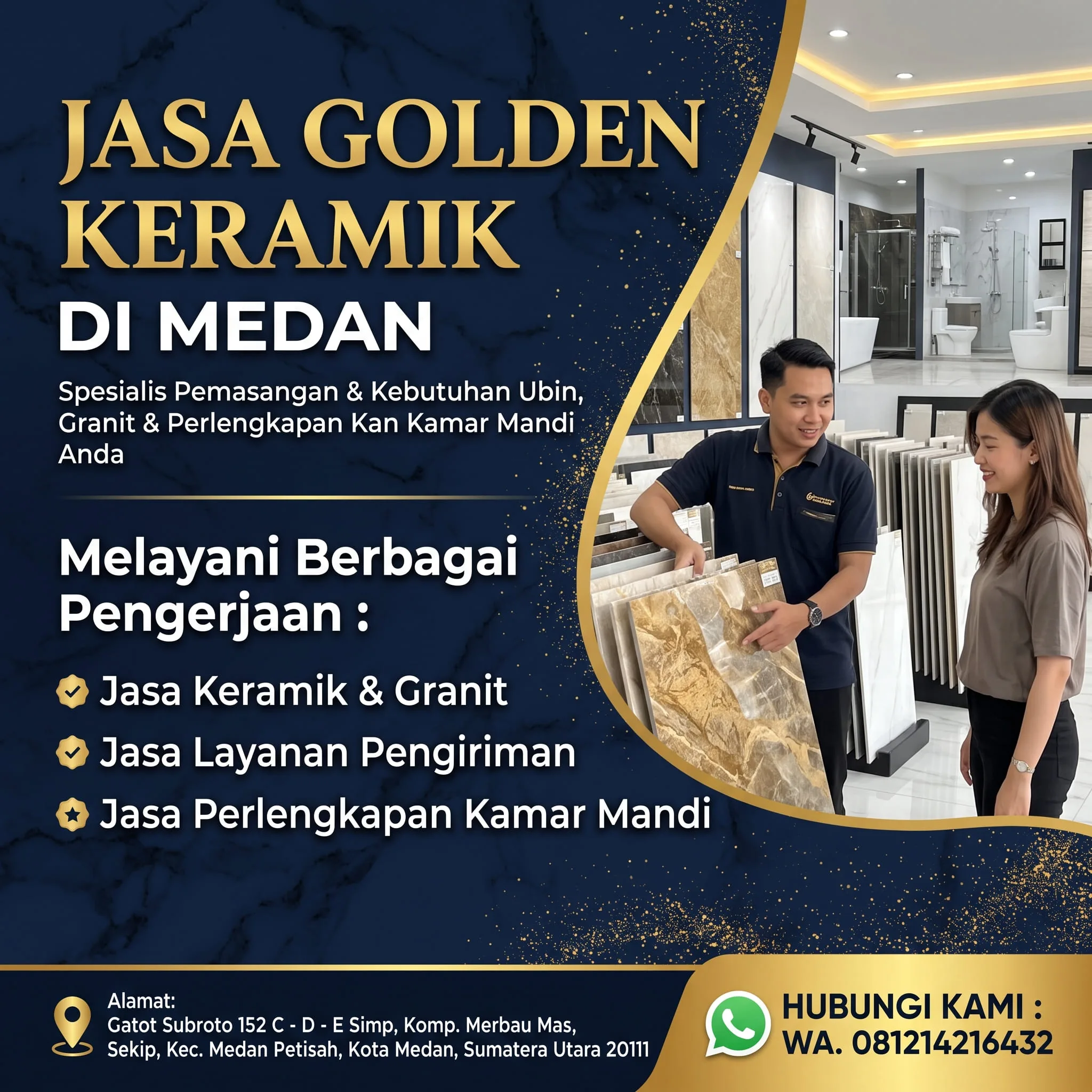 Golden Keramik Medan | Keramik, Granit & Perlengkapan Kamar Mandi