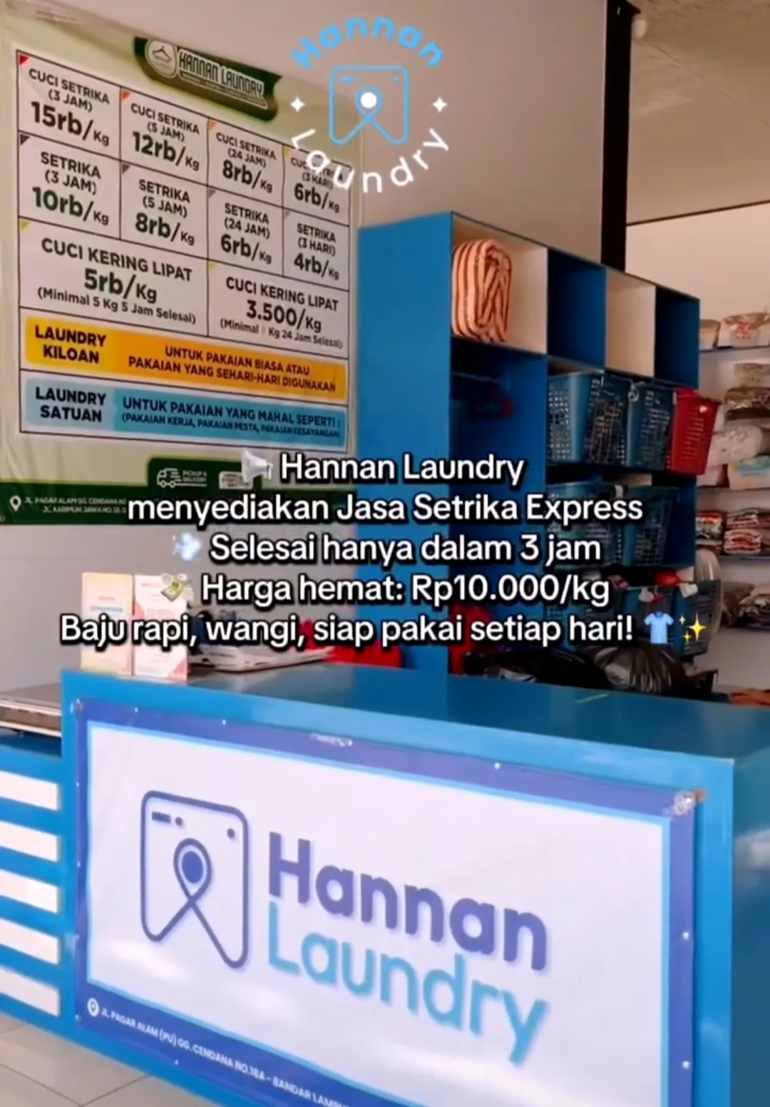 🧺 HANNAN LAUNDRY BANDAR LAMPUNG : Laundry Express, Laundry Satuan & Kiloan, Karpet, Bed Cover & Sepatu