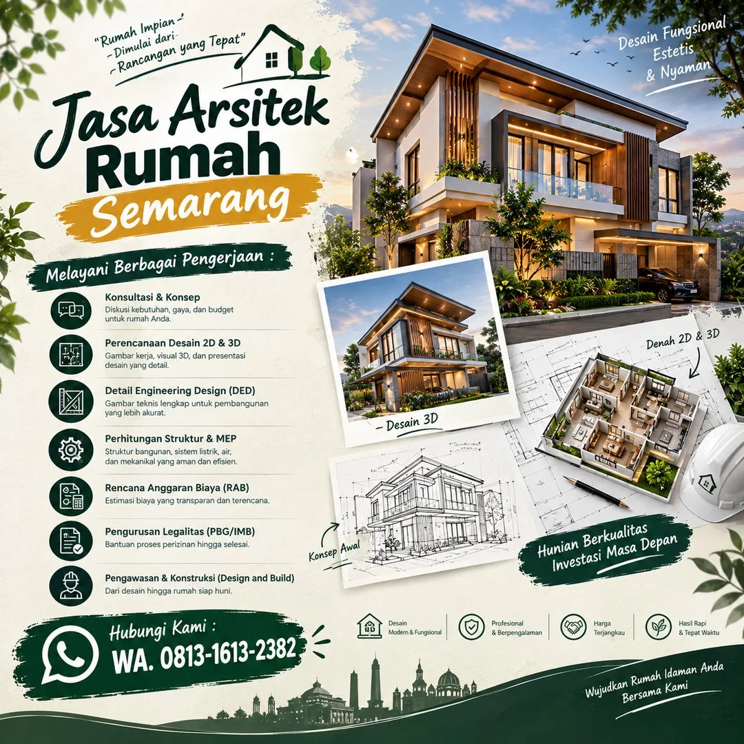 Jasa Arsitek Rumah Semarang | Junar Bisnis — Desain, DED, RAB & Design Build