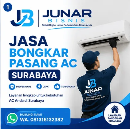 Jasa Bongkar Pasang AC Surabaya Profesional untuk Pindah, Relokasi & Pasang Baru | Junar Bisnis