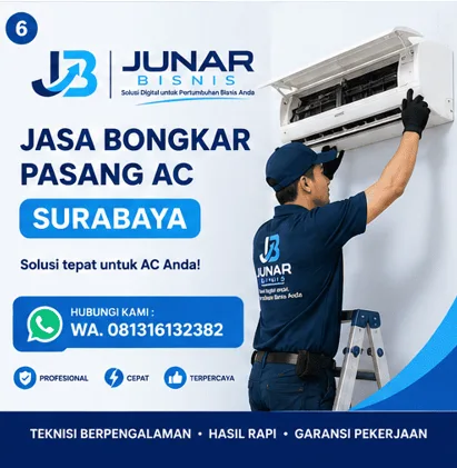 Jasa Bongkar Pasang AC Surabaya Profesional untuk Pindah, Relokasi & Pasang Baru | Junar Bisnis - gambar 6