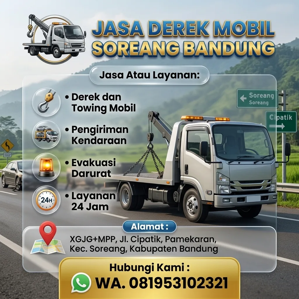Jasa Derek Mobil Soreang Bandung 24 Jam | Towing & Evakuasi Kendaraan