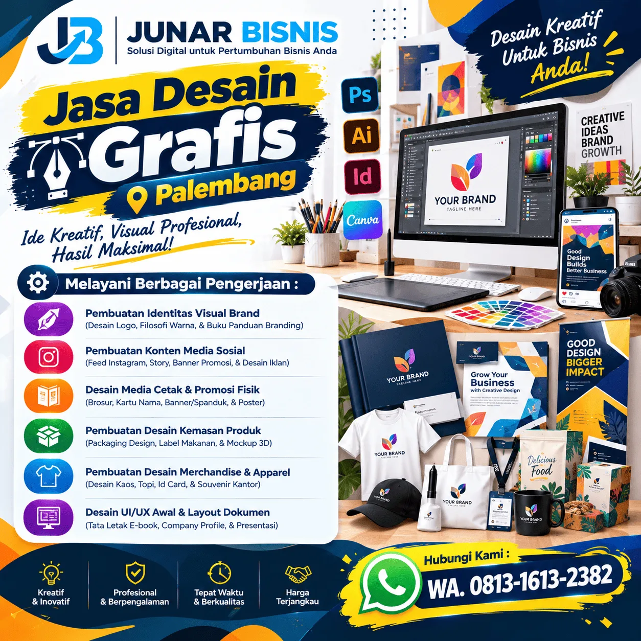 Jasa Desain Grafis Palembang untuk Membuat Brand Tampil Lebih Berkesan