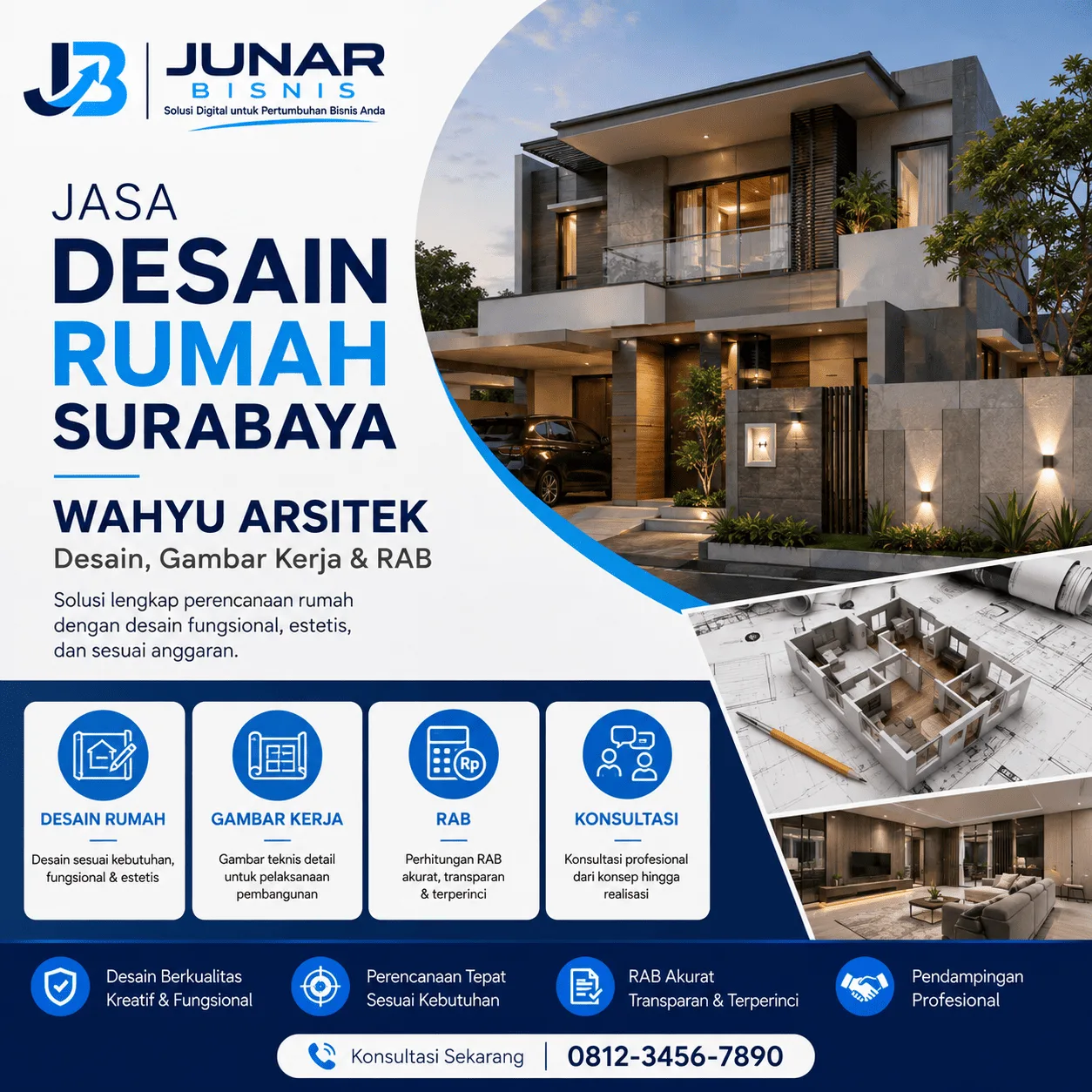 Jasa Desain Rumah Surabaya | Wahyu Arsitek — Desain, Gambar Kerja & RAB