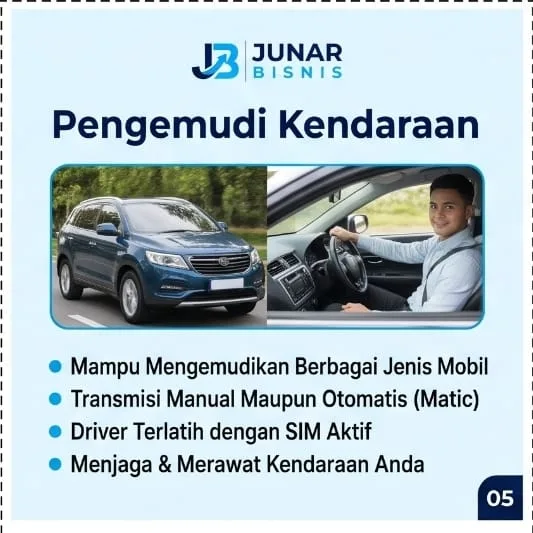 Jasa Driver Harian Medan | Antar-Jemput, Paket Waktu & Perjalanan — Junar Bisnis - gambar 5