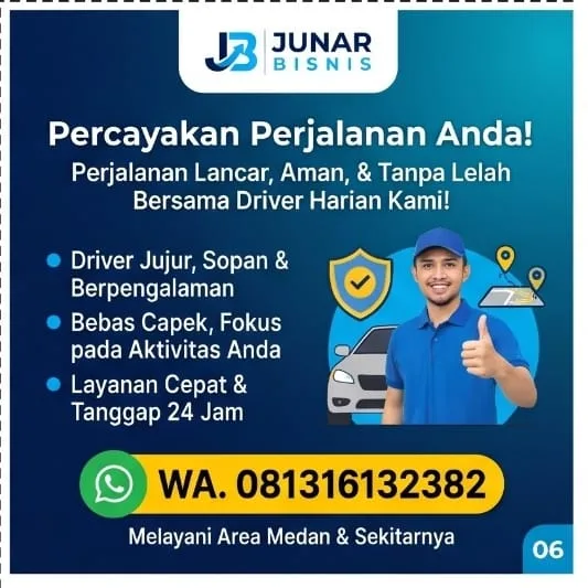 Jasa Driver Harian Medan | Antar-Jemput, Paket Waktu & Perjalanan — Junar Bisnis - gambar 6