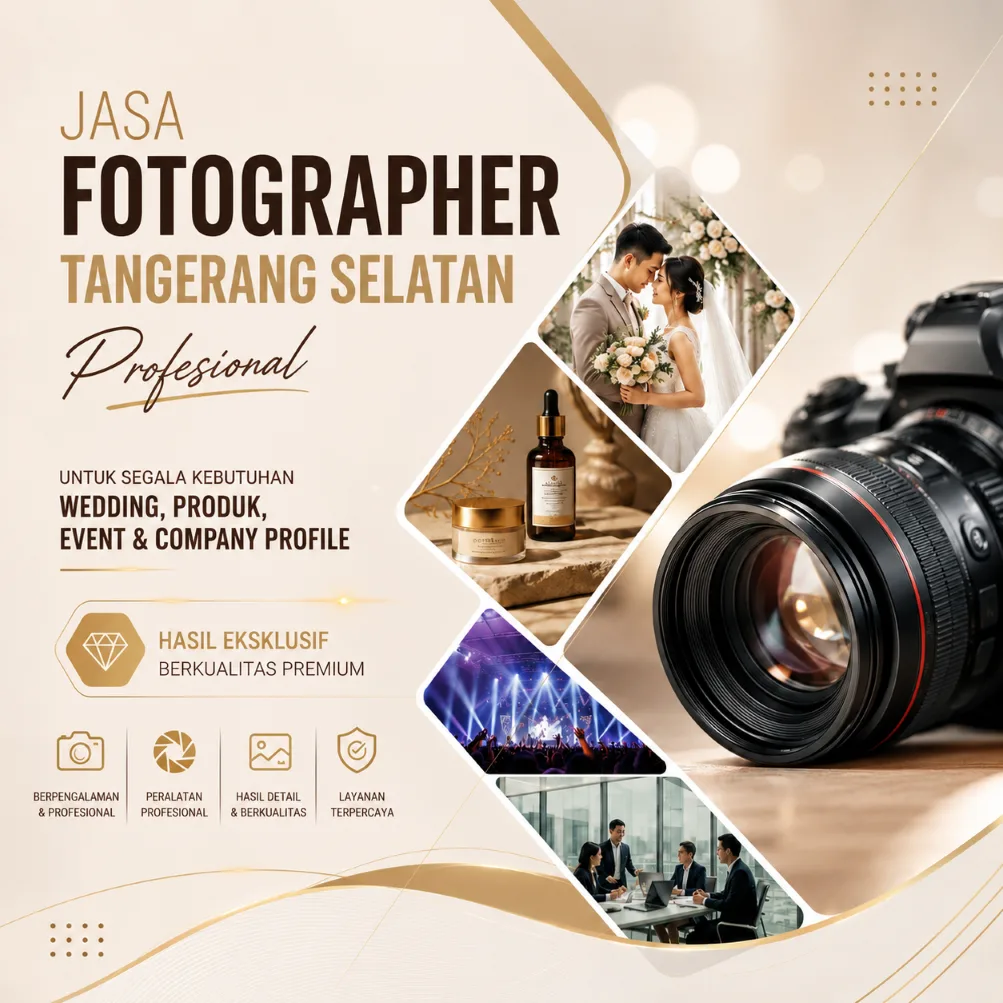 Jasa Fotographer Tangerang Selatan Profesional untuk Wedding, Produk, Event & Company Profile dengan Hasil Eksklusif Berkualitas Premium
