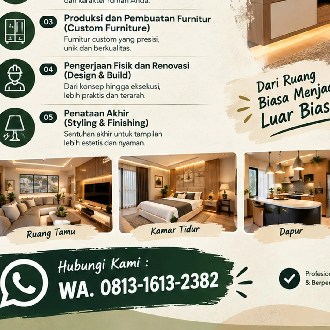 Jasa Interior Rumah Semarang | Junar Bisnis — Desain, Furnitur Custom & Renovasi - gambar 4