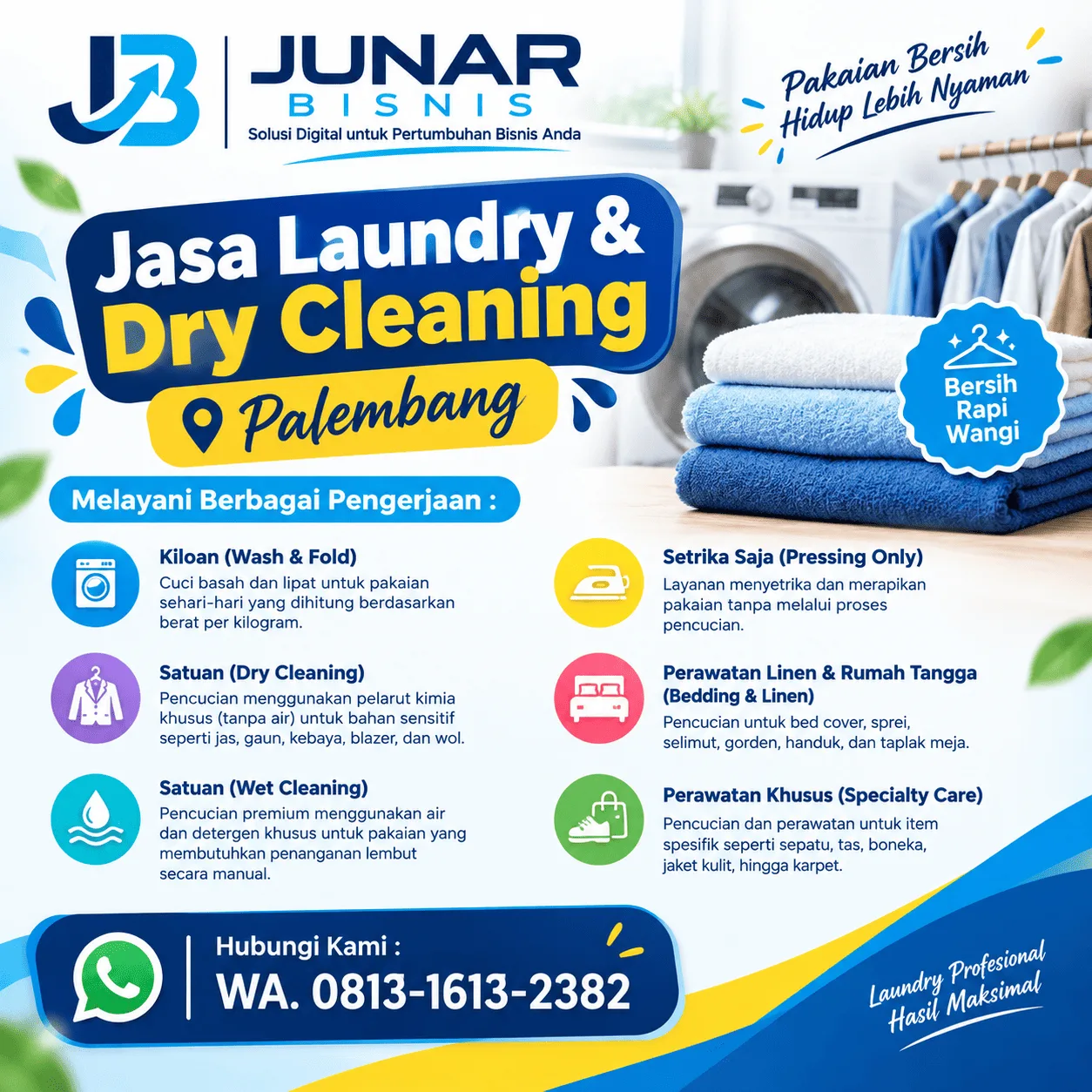 Jasa Laundry & Dry Cleaning Palembang untuk Pakaian, Linen, dan Item Kesayangan - gambar 7