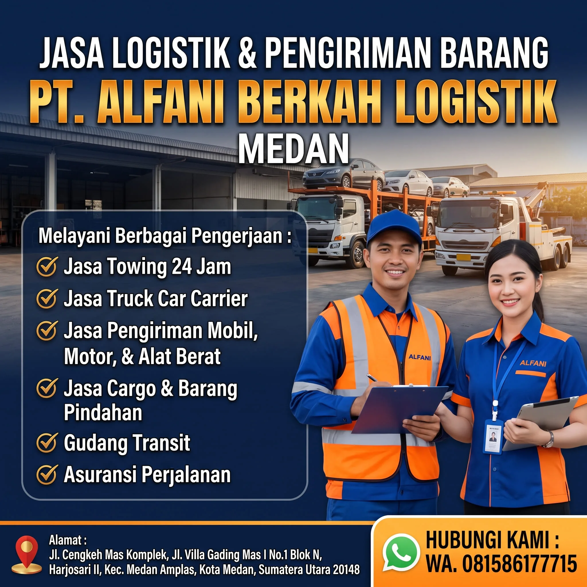 Jasa Logistik Medan PT. Alfani Berkah Logistik | Towing & Pengiriman Kendaraan