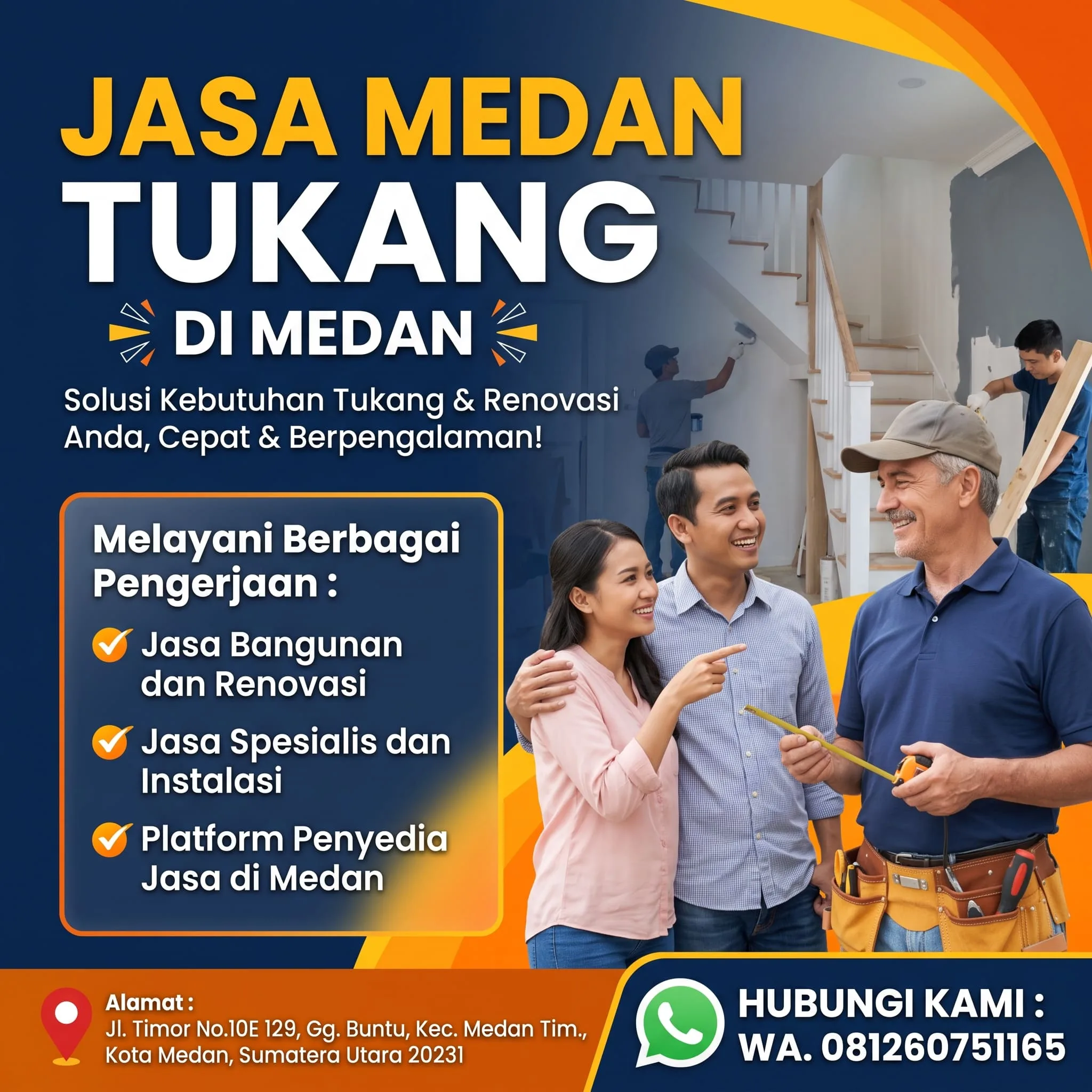 Jasa Medan Tukang | Bangunan, Renovasi & Instalasi di Medan
