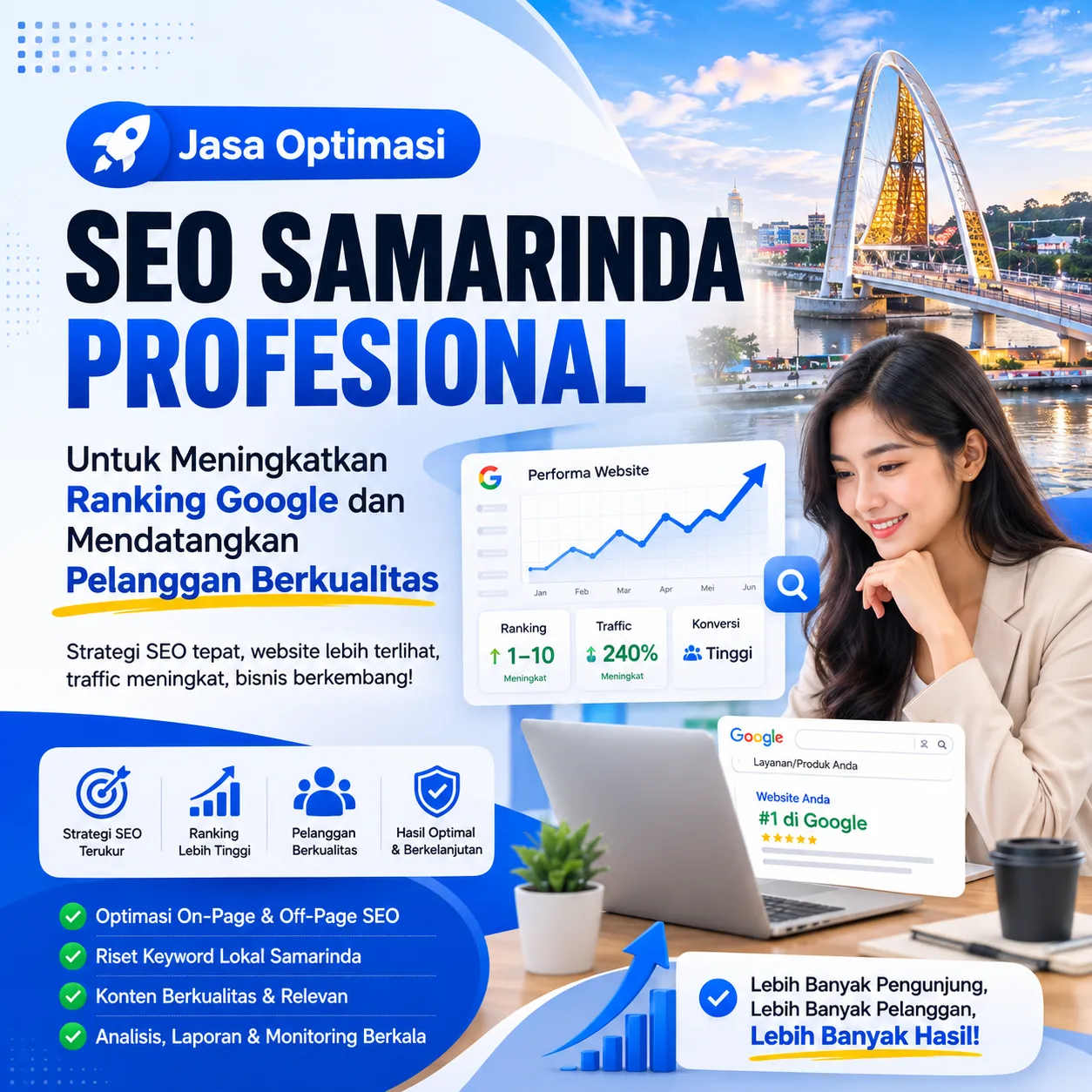 Jasa Optimasi SEO Samarinda Profesional untuk Meningkatkan Ranking Google dan Mendatangkan Pelanggan Berkualitas