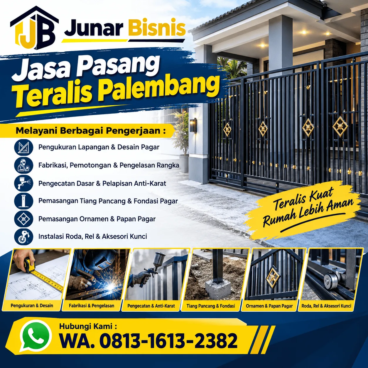 Jasa Pasang Teralis Palembang: Rapi, Fungsional, dan Dirancang Sesuai Kebutuhan