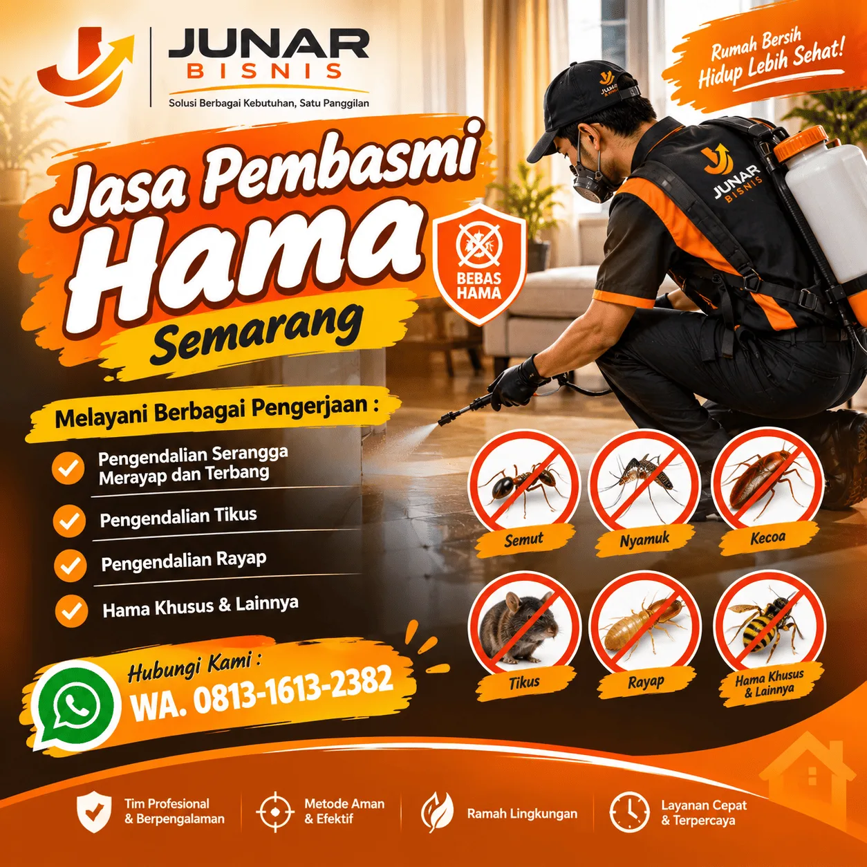 Jasa Pembasmi Hama Semarang | Junar Bisnis – Konsultasi Pengendalian Hama