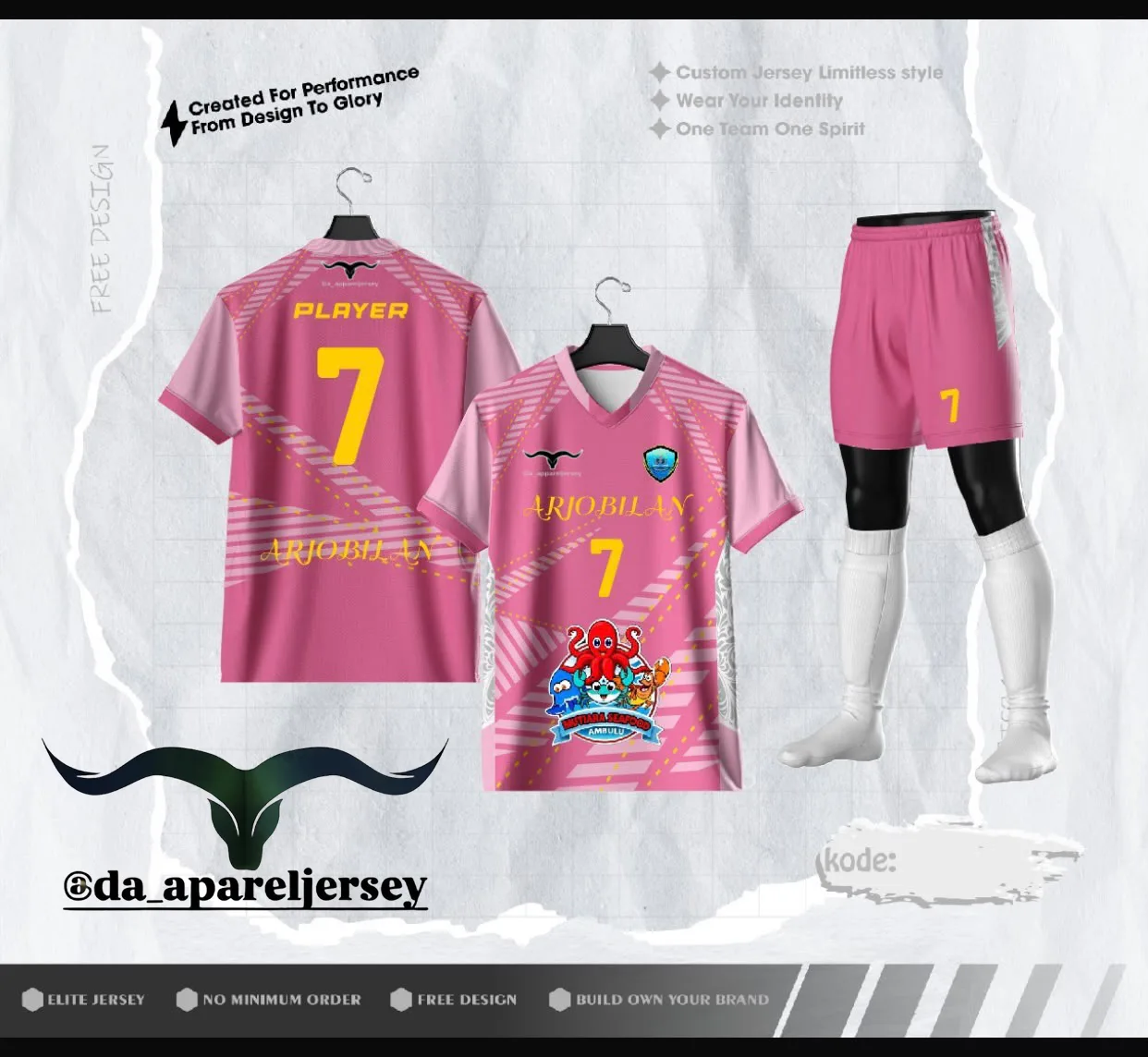 Jasa Pembuatan Custom Jersey Tim & Komunitas Terbaik (Sepak Bola, Futsal, Voli) – @da_apareljersey