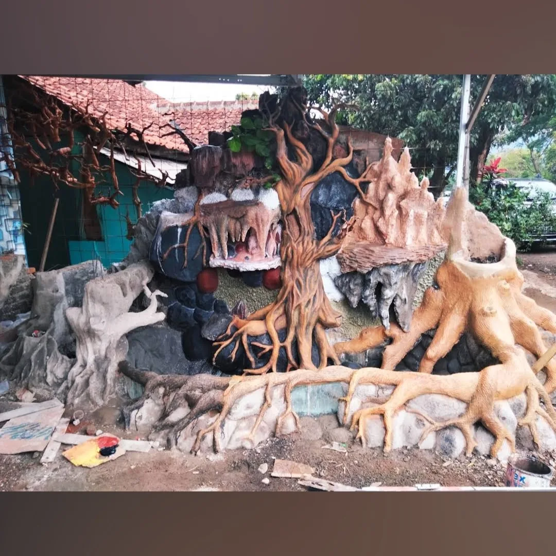Jasa pembuatan relief kolam ikan dan taman Garut Jawa Barat untuk rumah, kantor, vila, pesantren, restoran, dan area usaha - gambar 2