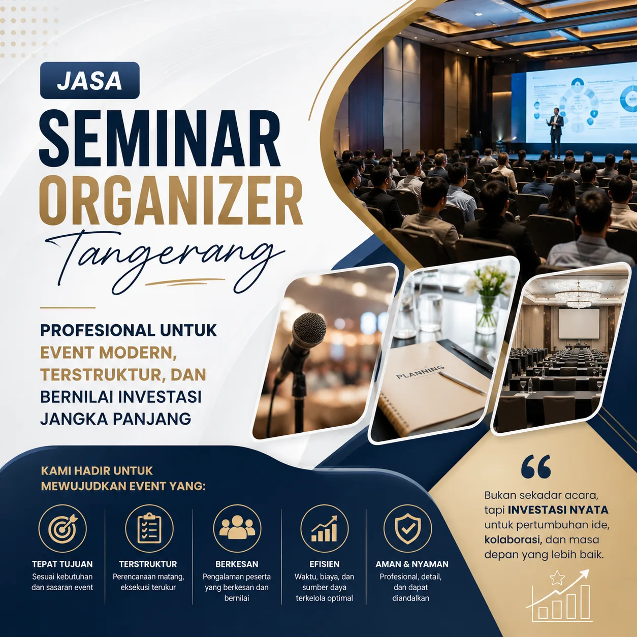 Jasa Seminar Organizer Tangerang Profesional untuk Event Modern, Terstruktur, dan Bernilai Investasi Jangka Panjang