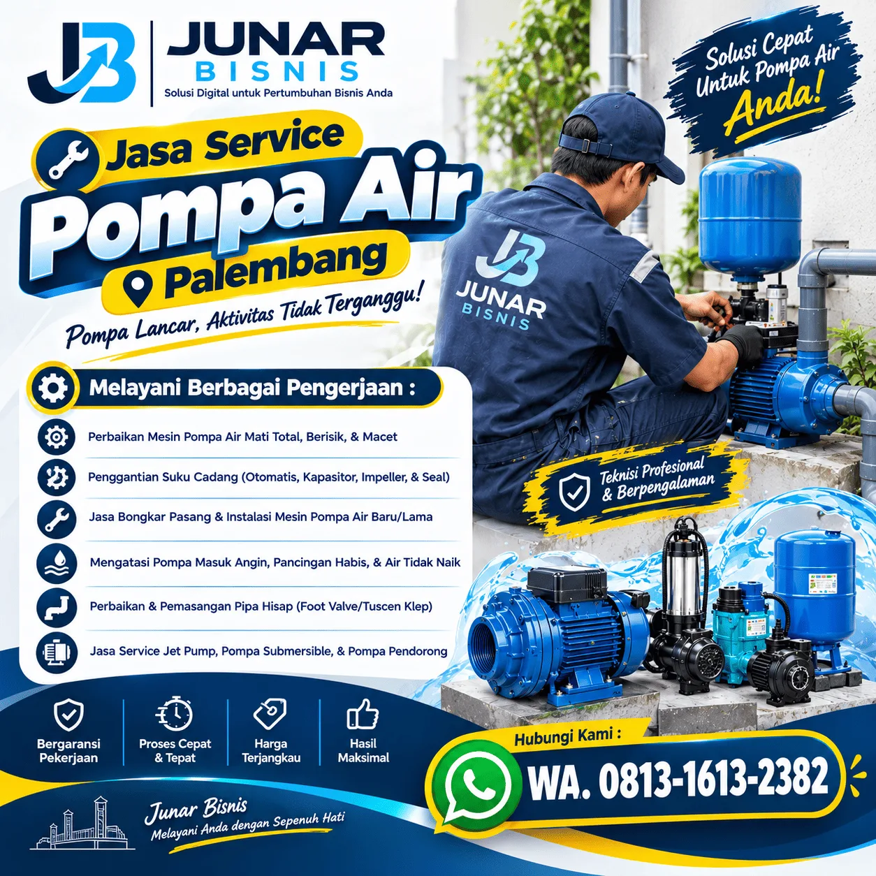 Jasa Service Pompa Air Palembang untuk Aliran Air Kembali Lancar - gambar 2