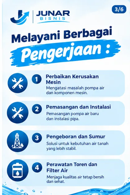 Jasa Service Pompa Air Semarang & Terdekat | Junar Bisnis - gambar 4