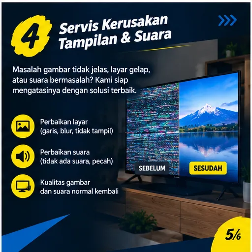 Jasa Service TV Semarang | Junar Bisnis, Teknisi Panggilan untuk TV Bermasalah - gambar 5