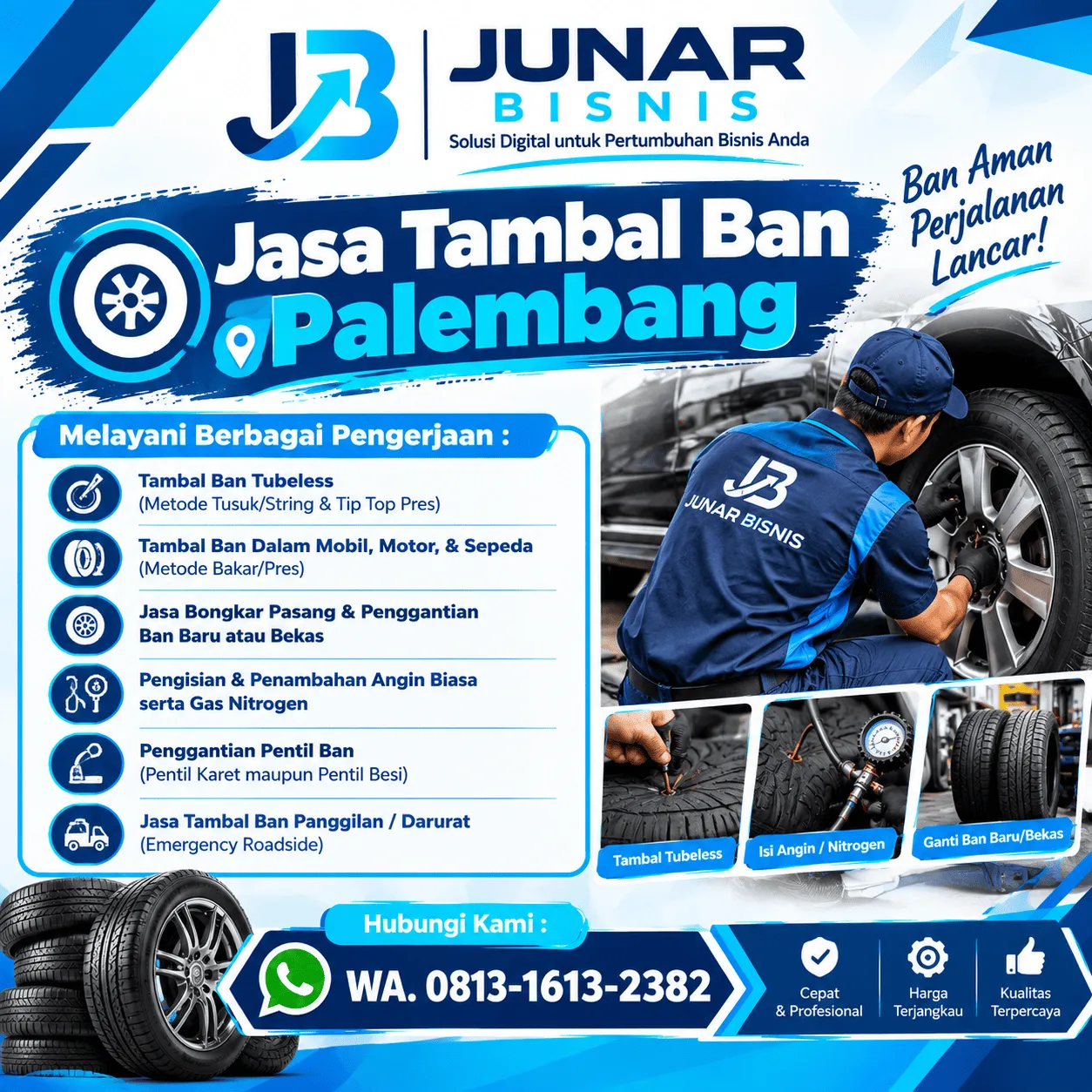 Jasa Tambal Ban Palembang: Praktis untuk Kendaraan yang Perlu Segera Ditangani