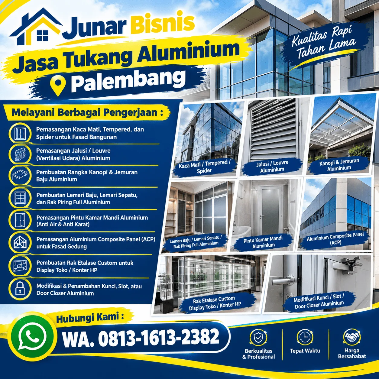 Jasa Tukang Aluminium Palembang