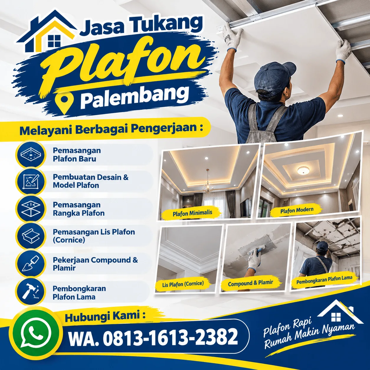 Jasa Tukang Plafon Palembang