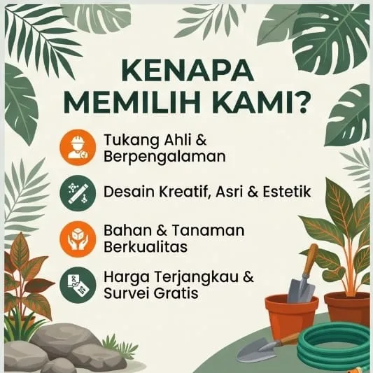 Jasa Tukang Taman Bandung | Junar Bisnis – Desain, Vertical Garden & Perawatan - gambar 5