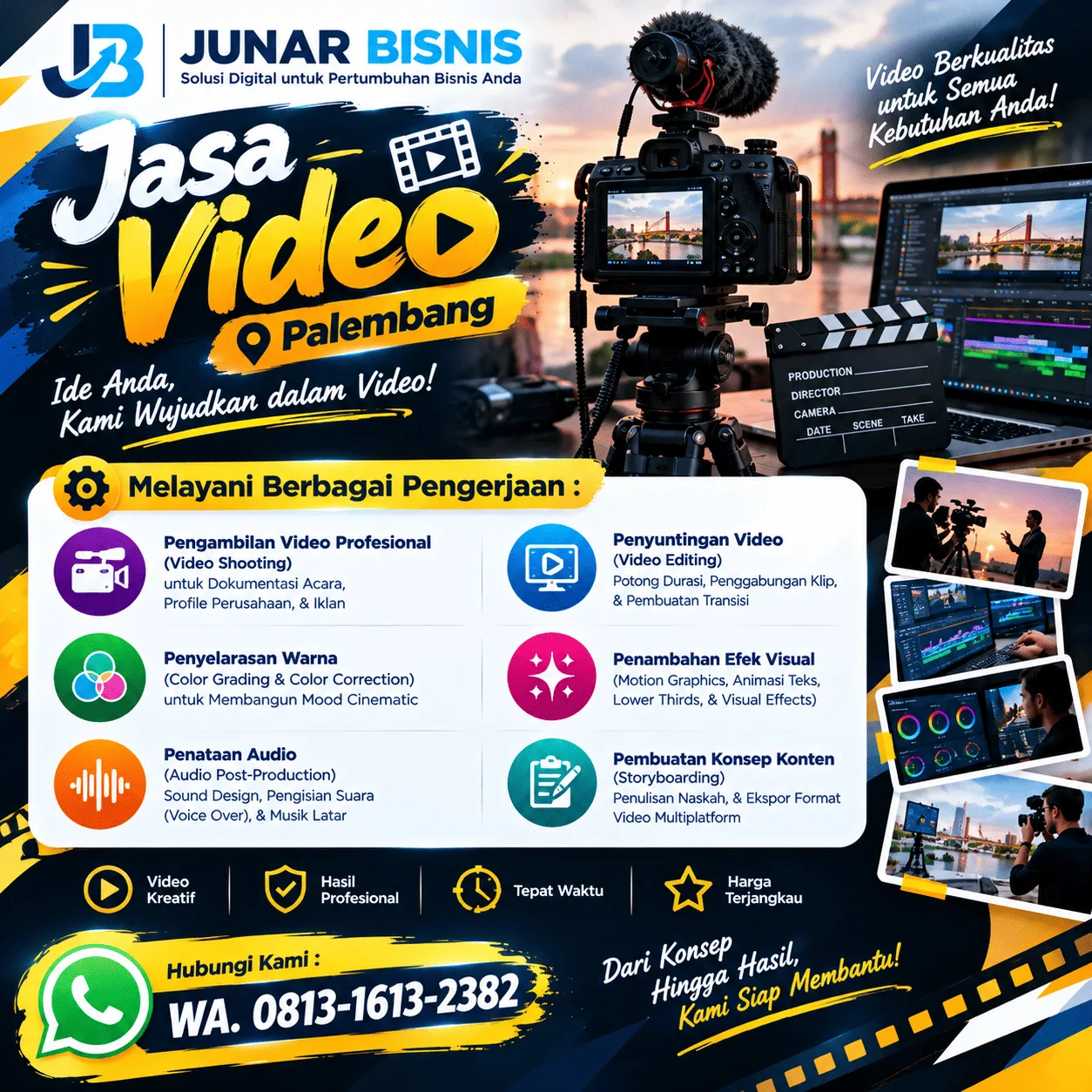 Jasa Video Palembang untuk Konten, Acara, Profil Bisnis, dan Iklan