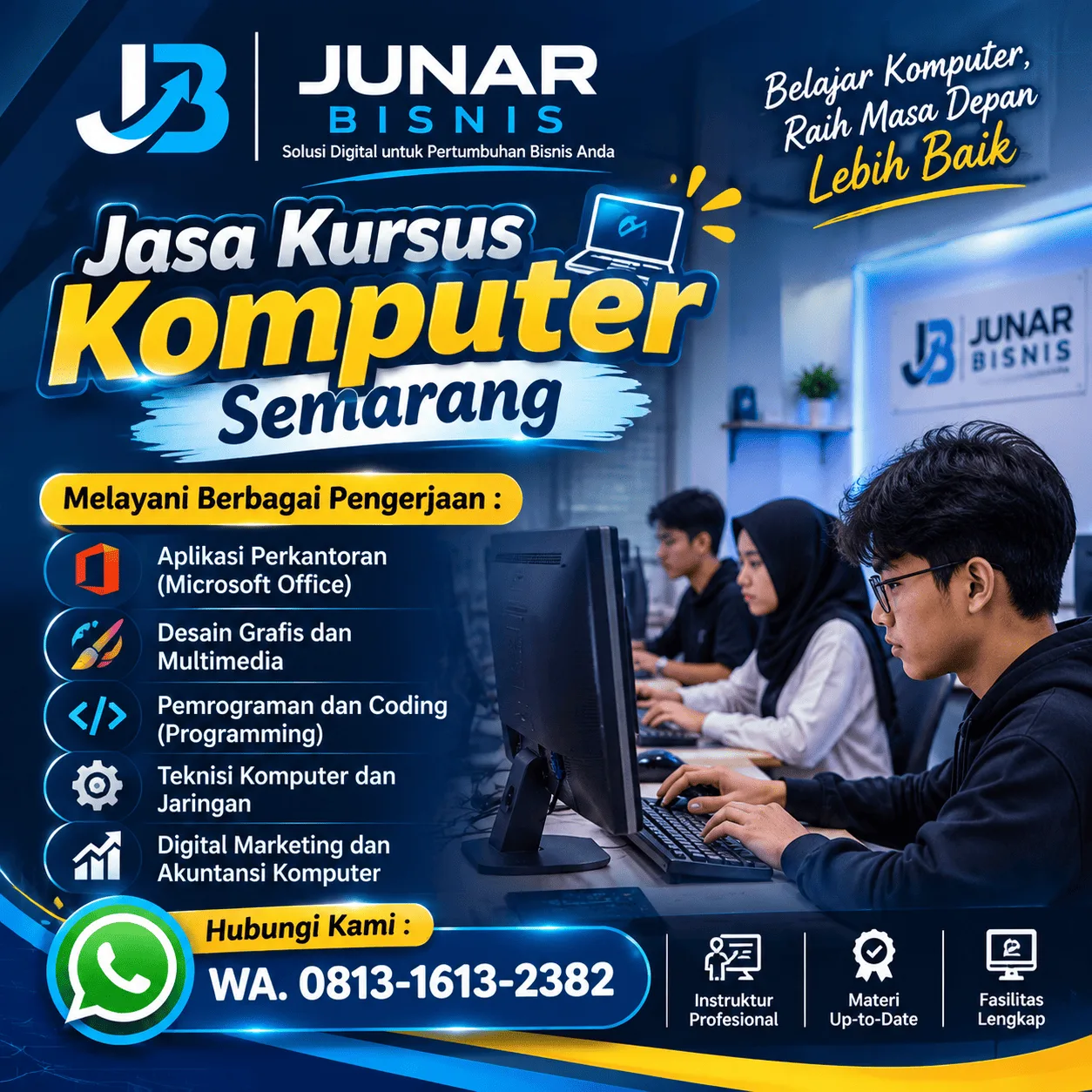 Junar Bisnis | Jasa Kursus Komputer Semarang untuk Kerja, Usaha & Pengembangan Skill