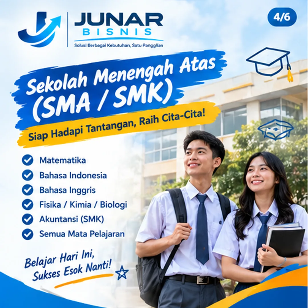 Junar Bisnis | Jasa Les Privat Semarang untuk SMP, SMA, UTBK & Olimpiade - gambar 5