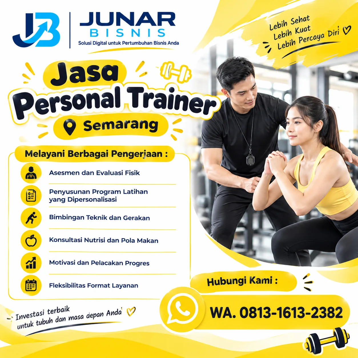 🏋️ Junar Bisnis | Jasa Personal Trainer Semarang untuk Latihan Lebih Terarah