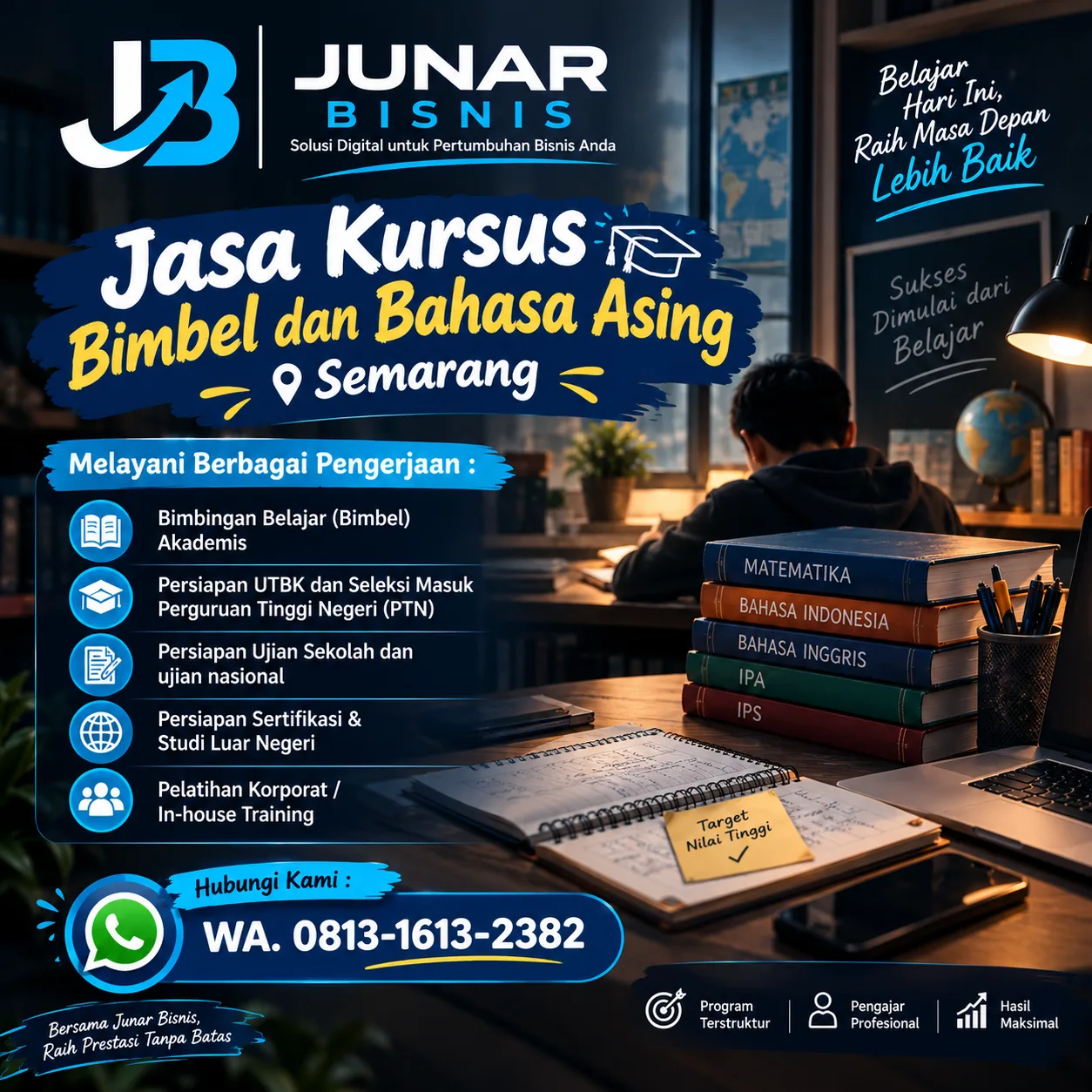 Junar Bisnis | Kursus Bimbel dan Bahasa Asing Semarang