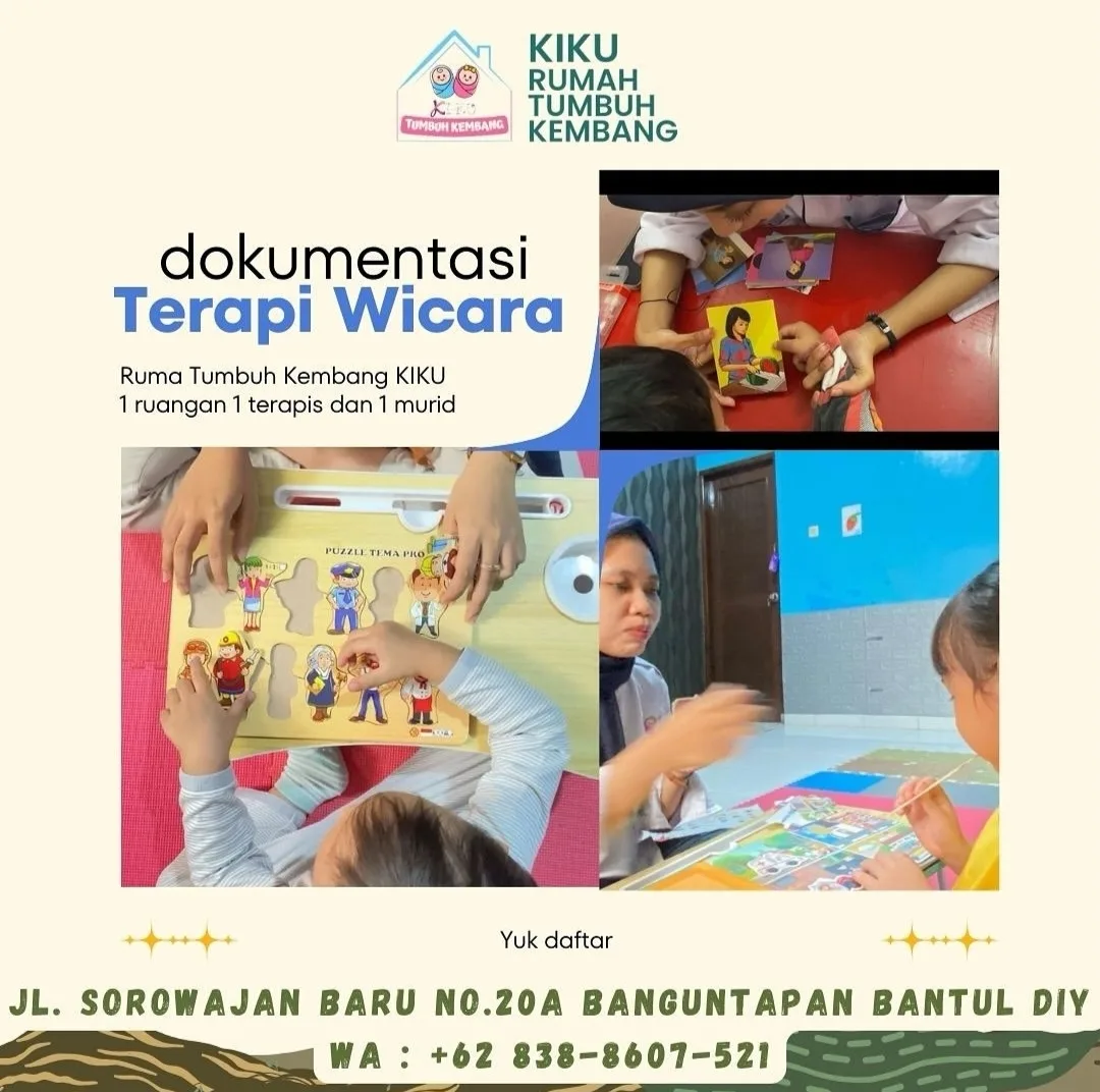 🌱 KIKU RUMAH TUMBUH KEMBANG YOGYAKARTA Terapi Wicara, Terapi Okupasi, Fisioterapi Anak & Layanan Psikolog untuk Mendukung Tumbuh Kembang Si Kecil - gambar 6