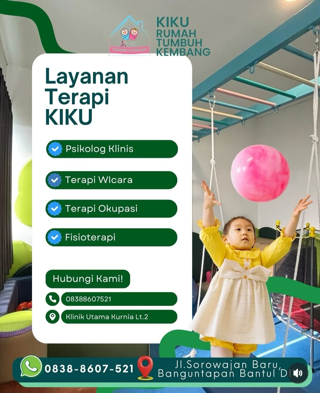 🌱 KIKU RUMAH TUMBUH KEMBANG YOGYAKARTA Terapi Wicara, Terapi Okupasi, Fisioterapi Anak & Layanan Psikolog untuk Mendukung Tumbuh Kembang Si Kecil - gambar 2