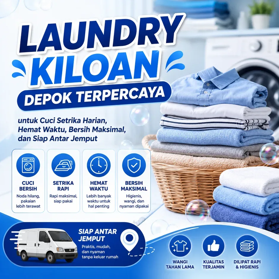Laundry Kiloan Depok Terpercaya untuk Cuci Setrika Harian, Hemat Waktu, Bersih Maksimal, dan Siap Antar Jemput