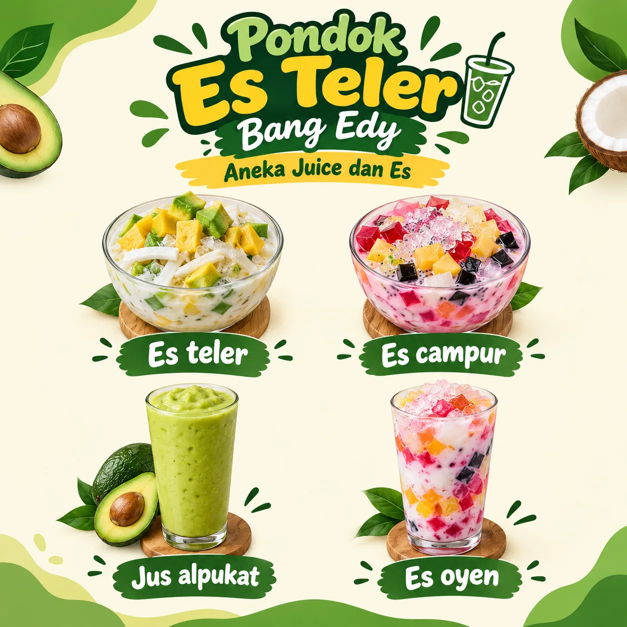 Pondok Es Teller Bang Edy Aneka Juice dan Es | Es Teler & Jus Alpukat