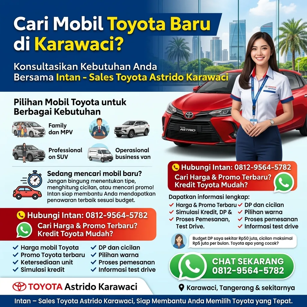 Sales Toyota Astrido Karawaci untuk Pembelian Mobil Toyota Baru, Promo dan Kredit