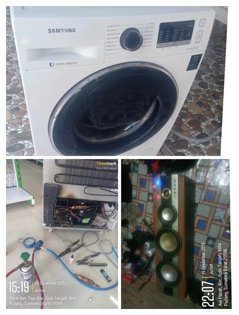 Service Centre Elektronik Arham melayani jasa service elektronik seperti TV, komputer, laptop, mesin cuci, kulkas, speaker, kipas, dispenser, pompa air, handphone, dan perangkat lainnya di Padang