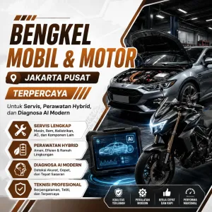 Bengkel Mobil & Motor Jakarta Pusat Terpercaya untuk Servis, Perawatan Hybrid, dan Diagnosa AI Modern