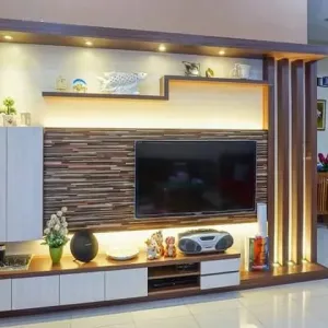 Gatori New Production - Workshop Interior Kendari melayani jasa interior rumah, kitchen set, lemari custom, ruang tamu, kamar tidur, plafon, partisi, dan furnitur custom.