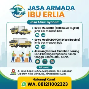 Jasa Armada Ibu Erlia Bandung | Sewa CDE, CDD & Angkutan Barang
