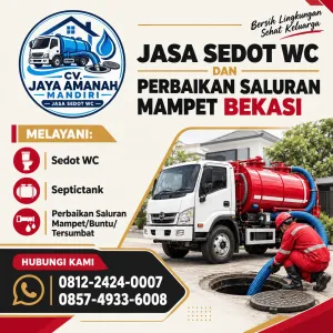 Jasa Sedot WC Bekasi & Perbaikan Saluran Mampet | CV Jaya Amanah Mandiri