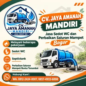 Jasa Sedot WC Bogor & Perbaikan Saluran Mampet | CV Jaya Amanah Mandiri