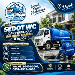 Jasa Sedot WC Depok & Perbaikan Saluran Mampet | CV Jaya Amanah Mandiri