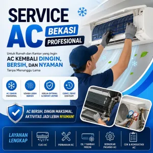 Jasa Service AC Bekasi Profesional, Cepat dan Terpercaya untuk AC Tidak Dingin, Bocor dan Bermasalah