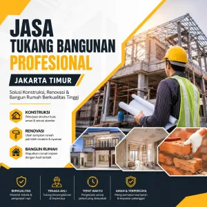 🏗️ Jasa Tukang Bangunan Profesional Jakarta Timur | Solusi Konstruksi, Renovasi & Bangun Rumah Berkualitas Tinggi