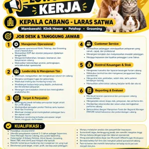Lowongan Kerja - Kepala Cabang di Laras Satwa