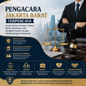 Pengacara Jakarta Barat Terpercaya untuk Perkara Perdata, Pidana, Bisnis, Perceraian, dan Sengketa Hukum dengan Pendampingan Profesional